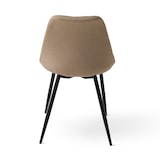 thumbnail of Set de 4 sillas tapizadas en tela, carcasa de polipropileno y patas de metal, diseño elegante para cocina, comedor, bares, restaurantes–SORAYA–Tórtora