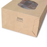 thumbnail of greenbox - Blockbeutel m. Fenster M, 11,5 x 7 x 24,5 cm, PP-Folie, braun, Clipband, Kraftpapier, 400 St.