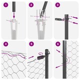 thumbnail of vidaXL Zaunpfosten Grau 25 x 0,8 m (13 mm Mesh) Stahl und PVC