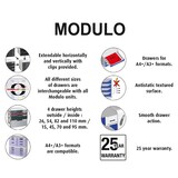 thumbnail of EXACOMPTA Cassettiera Modulo 302003D, sistema modulare a 10 cassetti A4, box PS monoblocco, dimensioni (PxlxAlt)  35x28,8x32 cm, gamma Office, blu