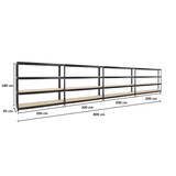 thumbnail of PROREGAL Mega Deal | 4x Schwerlastregal DINO | HxBxT 180x200x45 cm | Fachlast 500kg | Schwarz | Garagenregal, Lagerregal, Werkstattregal