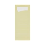 thumbnail of 520 Serviettentaschen Bestecktaschen Sacchetto creme/champagner 85x200mm inkl. Serviette 40x40cm 2lg weiß