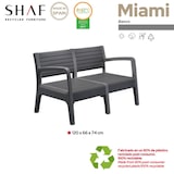 thumbnail of SHAF - Banco de jardim - Miami de 3 lugares - Dimensões 178 x 66 x 72 cm - Grafite