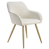 thumbnail of tectake  Chaise élégante aspect corde avec forme ergonomique crème/doré - 405405