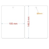 thumbnail of CombiCraft Hängeetikett oder Pflanzenlabel 105x148,5 mm  - pro 100 Stück - gefertigt aus 120µ PET - geeignet für Laserdrucker