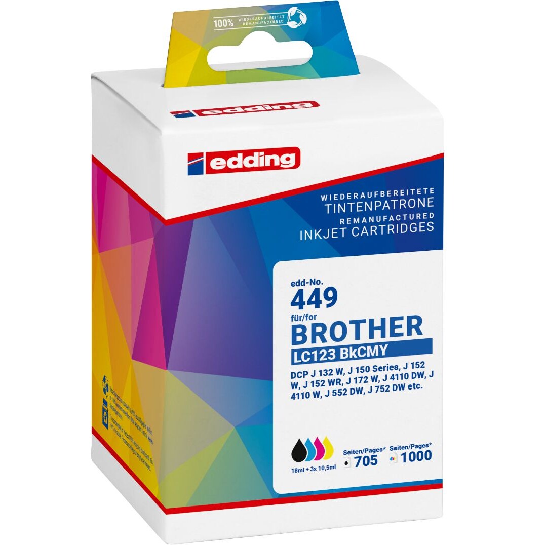 Druckerpatronen Multipack ersetzt Brother LC123 BK/C/M/Y