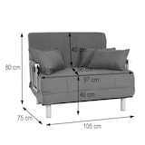thumbnail of Fauteuil-lit HWC-K29, fauteuil pliant Canapé-lit Lit d'appoint Fauteuil relax, surface de couchage 186x97cm Tissu (270g/m²) ~ jaune