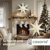 thumbnail of Casaria LED Weihnachtsstern mit Ständer Pailetten Beleuchtet 60 cm creme Papierstern Weihnachten Weihnachtsdeko Leuchtstern Dekostern Adventsstern