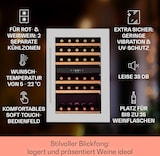 thumbnail of Klarstein Vinsider 35D Einbau-Weinkühlschrank 128 Liter 41 Weinflaschen 2 Zonen Edelstahl