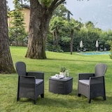 thumbnail of Ipae Progarden Set da Giardino Tree (2 Poltrone + 2 Cuscini + Tavolino) Antracite