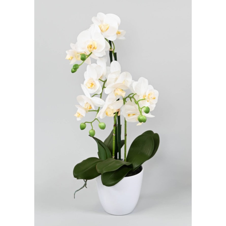 VERT ESPACE plante artificielle phalaenopsis en pot 3 tiges 60 cm