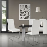 thumbnail of ML-Design – Esszimmerstühle 6er Set – Weiß Kunstleder | Schwingstuhl mit hoher Rückenlehne, ergonomisch, Metallgestell