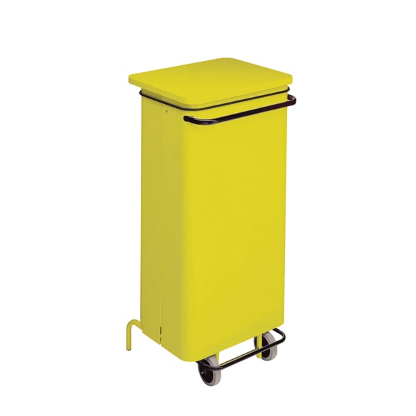 Medial International contenitore mobile a pedale 110 lt metallo  giallo