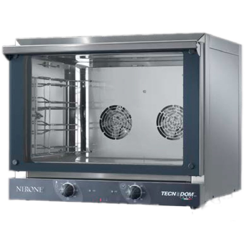 Forno de convecção Tecnodom FEM04NEGNV - 4 tabuleiros GN 1/1 - Eletromecânico - Porta basculante