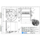 thumbnail of DAIN - Ventilatore centrifugo 15/15 Trifase per cappe da cucina , 10000 m3/h, Dim: cm 57x58x65H, con flangia, motore AC