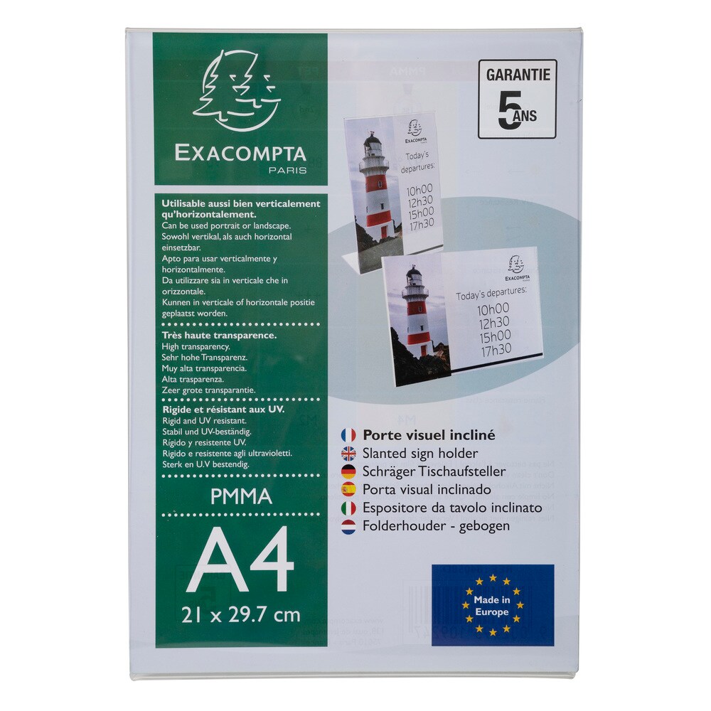 Exacompta Tischaufsteller A4 Hoch/-Querformat