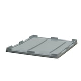 thumbnail of Palettenbox mit Deckel LxBxH: 1200 x 1000 x 790 mm geschlossen mit 3 Kufen in rot