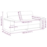 thumbnail of vidaXL 2-Sitzer-Sofa Creme 180x81x84 cm Stoff