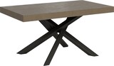 thumbnail of Volantis taubengrauer ausziehbarer Tisch 160/264x90 cm mit anthrazitfarbenen Beinen