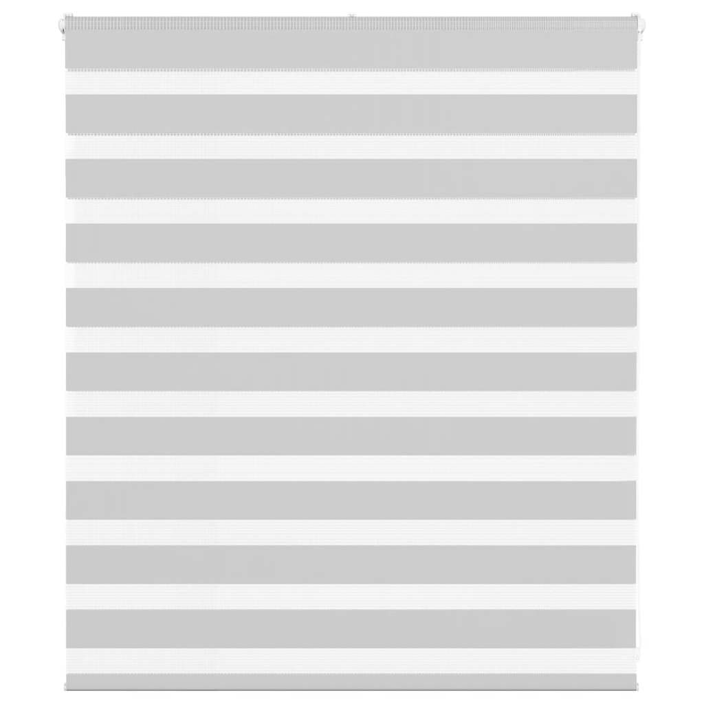 vidaXL Zebra rolgordijn 130x100 cm stofbreedte 125,9 cm lichtgrijs