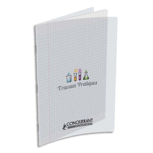 Cahier T.P. Classique PP piqué 17x22, 64p./32 feuilles 90g/m², Séyès/uni, incolore