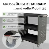 thumbnail of Werkstattwagen 3 Etagen Stahl grau Werkzeugwagen 70x39x79 cm auf Rollen bis 300 kg Tragkraft