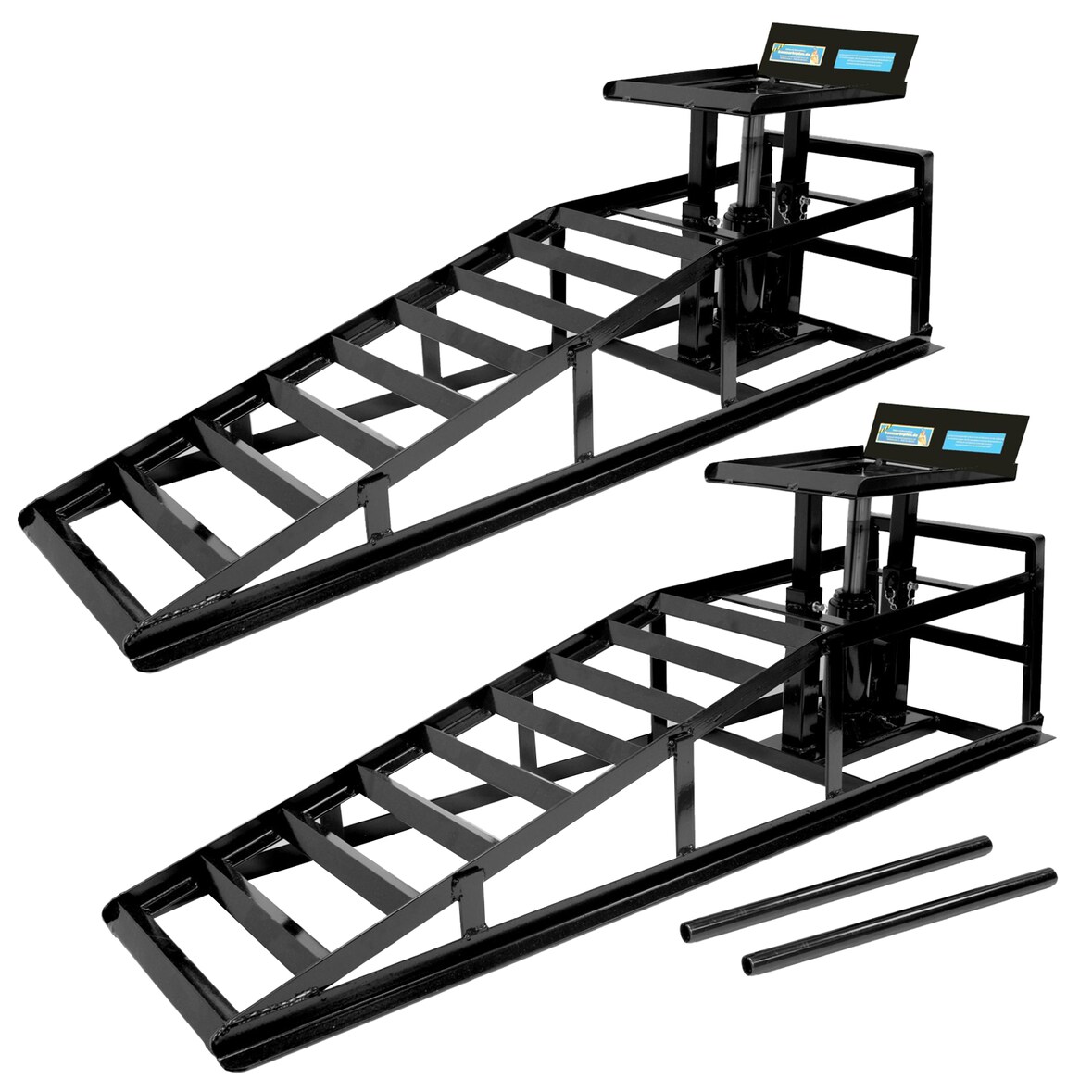 2x hydraulischer Auffahrbock Auffahrrampe Pkw KfZ Wagenheber höhenverstellbar