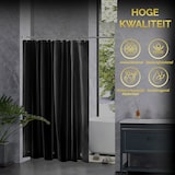 thumbnail of HGMD Douchegordijn 120x200 - Zwart - Wasbaar - Douchegordijn anti schimmel