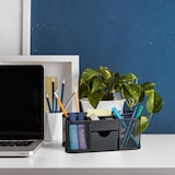 thumbnail of Relaxdays Schreibtisch Organizer, Büro Organizer mit Stiftehalter & Schublade, Metall, HBT: 10 x 23,5 x 11,5 cm, schwarz