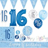 thumbnail of 16. Geburtstag Partydeko blau Junge hellblau Geburtstagsparty Artikel Set