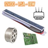 thumbnail of Transformador de alimentação 110/220 V CA para 12 V CC 18 W 1,5 A, instalação interna IP20, para fita de LED, neon ou dispositivos de baixa tensão