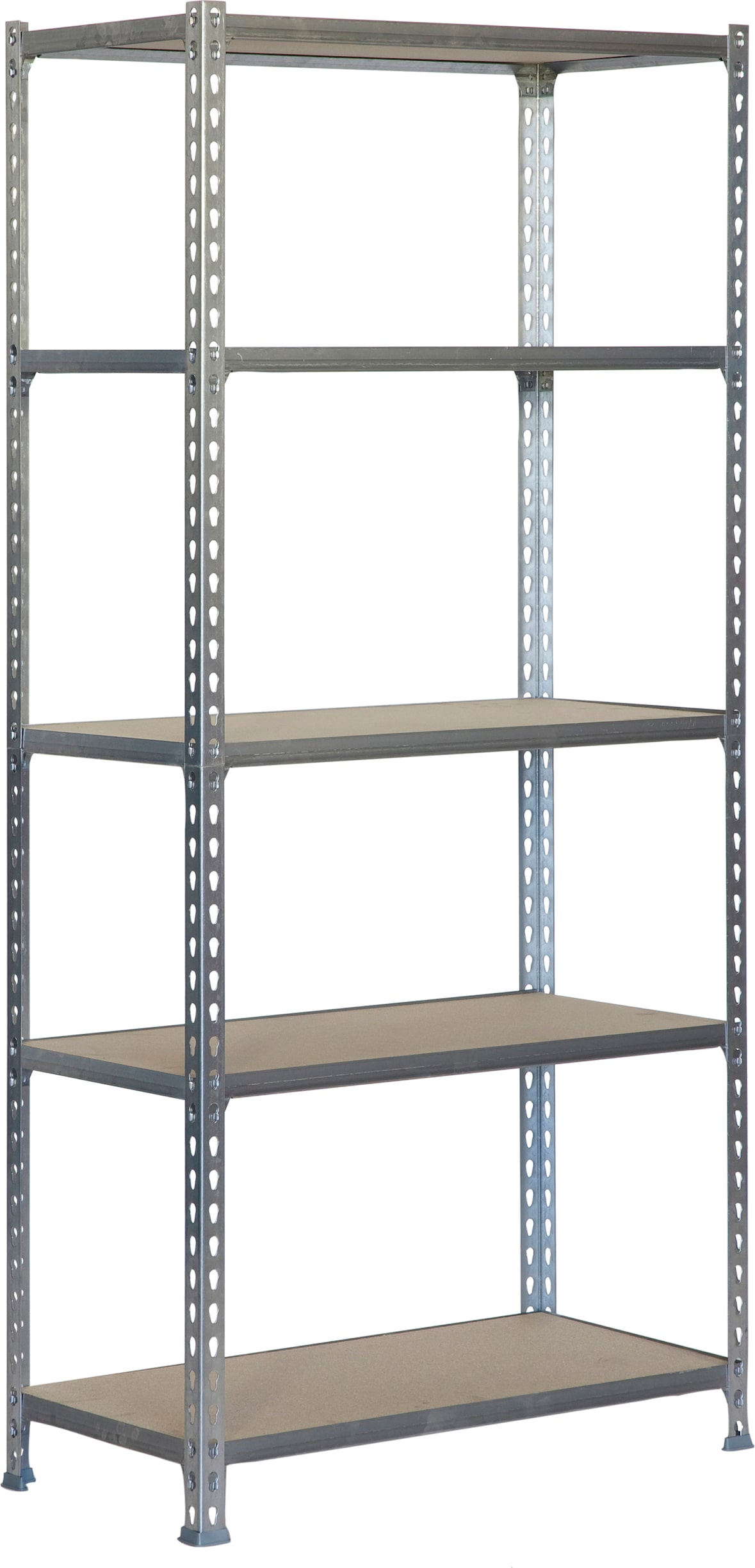 SimonRack Estantería Metálica, 2000x1200x300 mm, 5 Alturas, Bandeja Madera, 200 kg de Punto Flexión, Galva/Madera - Maderclick
