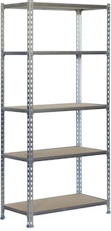 thumbnail of SimonRack Estantería Metálica, 2000x1200x300 mm, 5 Alturas, Bandeja Madera, 200 kg de Punto Flexión, Galva/Madera - Maderclick