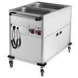thumbnail of Bain-Marie Wagen mobiler Warmhalter Wasserbad beheizter Schrank 2xGN1/1 900x650x900mm