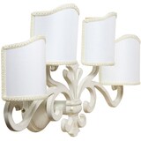 thumbnail of Lampada applique da muro style fiorentino in fusione di ottone patinato in bianco invecchiato L56XPR17XH30 cm Made in Italy