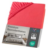 thumbnail of Spannbettlaken DreamScience Premium - Komfort Spannbetttuch, 190g/m², Einlaufschutz, Bügelfrei, mit Gummizug 180 - 200x220 + 40 cm Boxspringbett rot