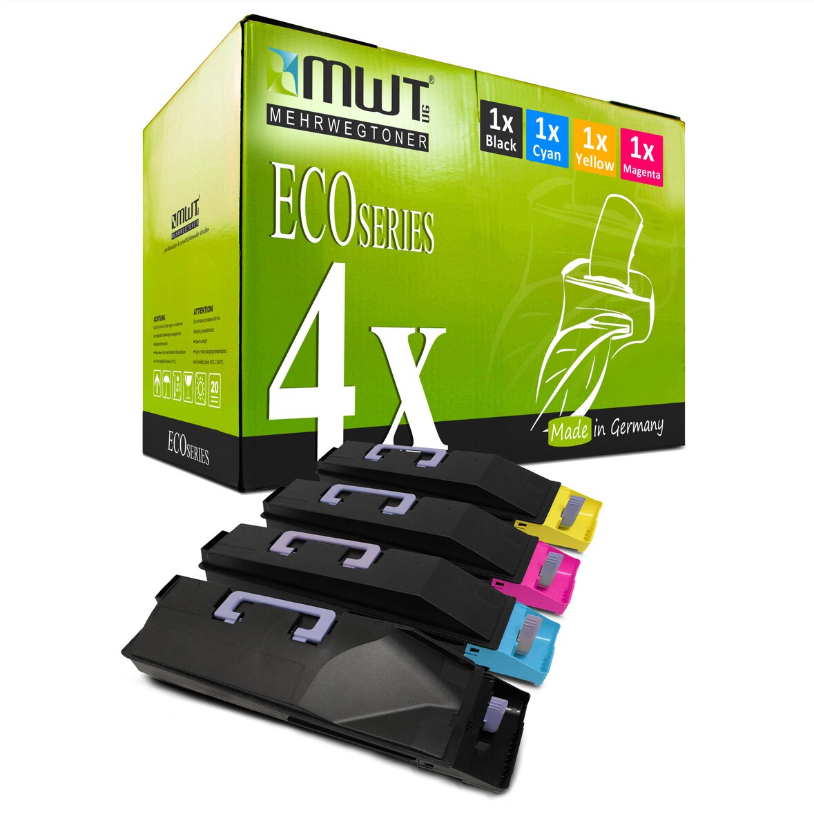 4 Mehrwegtoner kompatible Lasertoner ersetzt Kyocera TK-895 1T0T2K00NL TK-895K 1T0T2K0CNL TK-895C 1T0T2K0BNL TK-895M 1T0T2K0ANL TK-895Y Mehrfarbig