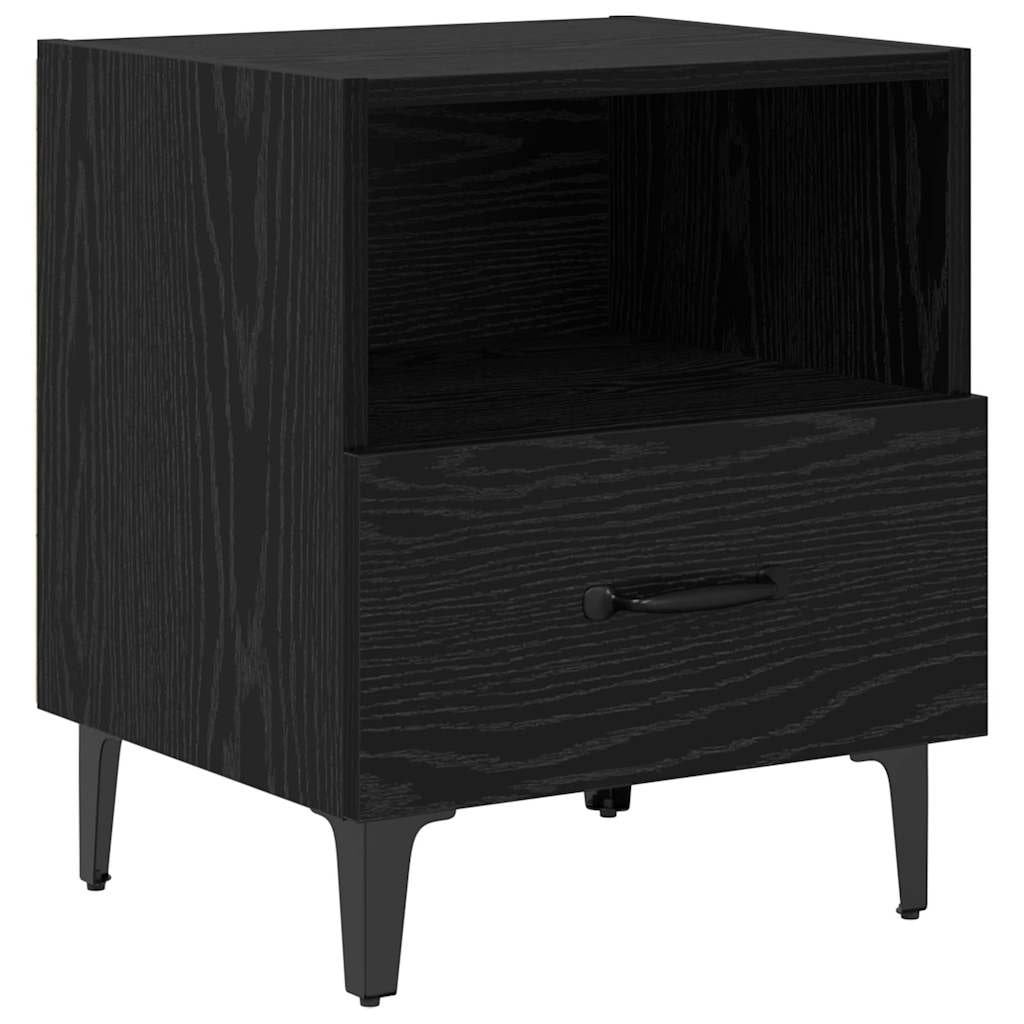 vidaXL Nachttisch Schwarz Eichen-Optik 40 x 35 x 47,5 cm Holzwerkstoff