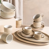 thumbnail of Coffret de 6 tasses à café avec sous tasses Miyaki 9 cl -  Crème / Ivoire Rond Grès Table Passion 9.00x6.00 cm