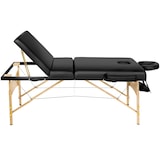 thumbnail of 3 Zonen Massageliege mit 10cm Polsterung und Holzgestellschwarz