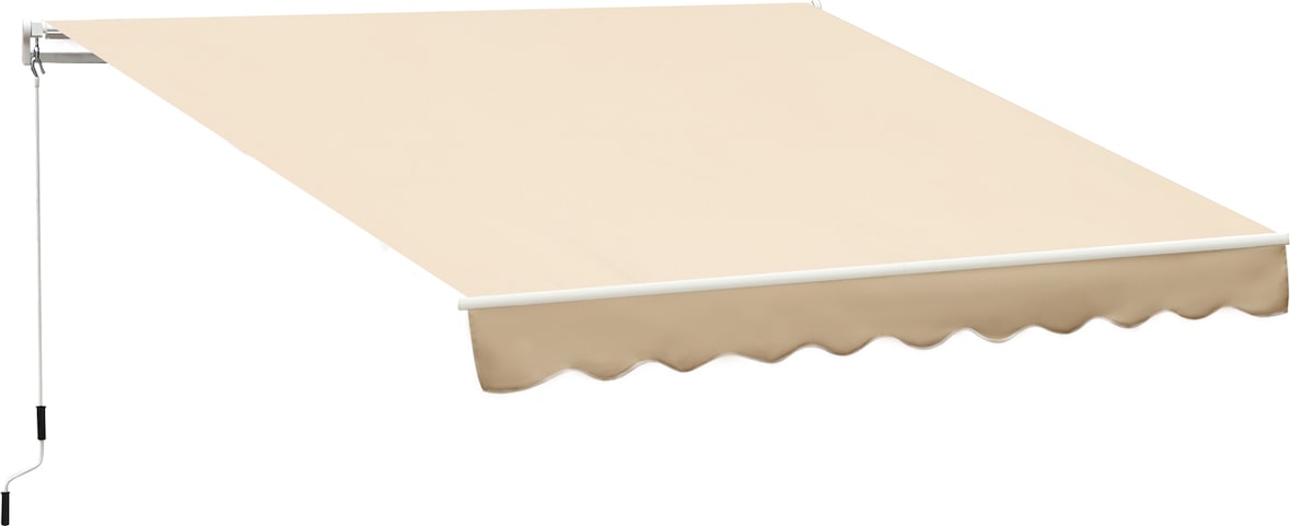 Toldo Manual Retráctil Plegable con Manivela 295x245 cm Toldo Enrollable Aluminio Protección Solar para Ventanas Puertas Balcón Terraza Exterior