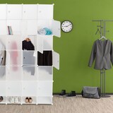 thumbnail of Relaxdays XXL Kleiderschrank Stecksystem, 25 Fächer, groß, 5 Kleiderstangen, Schlafzimmerschrank HxB 234x180 cm, schwarz