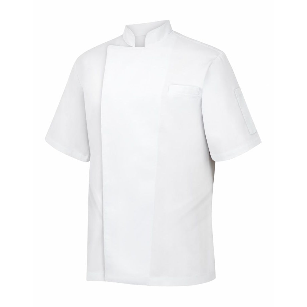 METRO PROFESSIONAL Veste de cuisine pour hommes, manches courtes, taille S, blanc