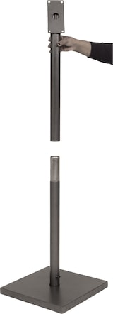 thumbnail of Securit® Stahlfuß und -pfosten für LED Informations-Display "Coated Steel", 95 cm hoch, inkl. Kabel, zweiteilig, (exkl. Display) 95x40x40cm | 13,4kg