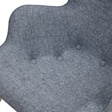 thumbnail of SalesFever Polstersessel Webstoff | Gestell Metall Holzoptik Eiche | B 80 x T 99 x H 92 cm | grau