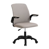 thumbnail of Cadeira ergonómica de escritório, assento ajustável, braços reclináveis, giratória para secretária, estofada - castanha