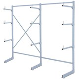 thumbnail of Kragarmregal komplett, verzinkt, HxBxT 1950 x 2090 x 450 mm, 3 Ständer und 9 Arme mit Abrollsicherung