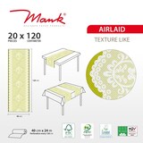 thumbnail of MANK Tischläufer Airlaid Franziska in Grün, 40 cm x 24 m , 1 Stück - Tischtuch Rosen Blumen