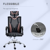 thumbnail of Vinsetto Sedia Ufficio Ergonomica con Supporto Lombare e Cervicale