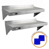 thumbnail of 2x KuKoo Wandschap RVS - 100cm x 30cm